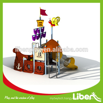 Pirate Ship Commercial Playground Slides With Climbing Structure